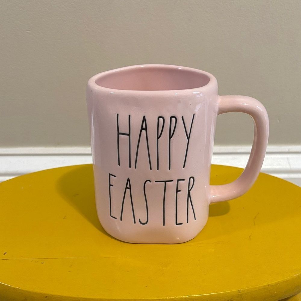 Rae Dunn Pink 'Happy Easter' Mug